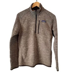 Patagonia Better Sweater Mens Size Small 1/4 Quarter Zip Brown